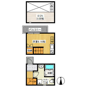 アースクエイク上条A棟の間取り