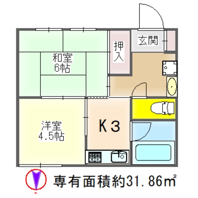 プルーリオン下鴨の間取り