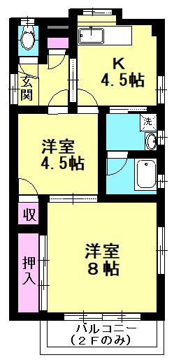 島崎ハイツの間取り