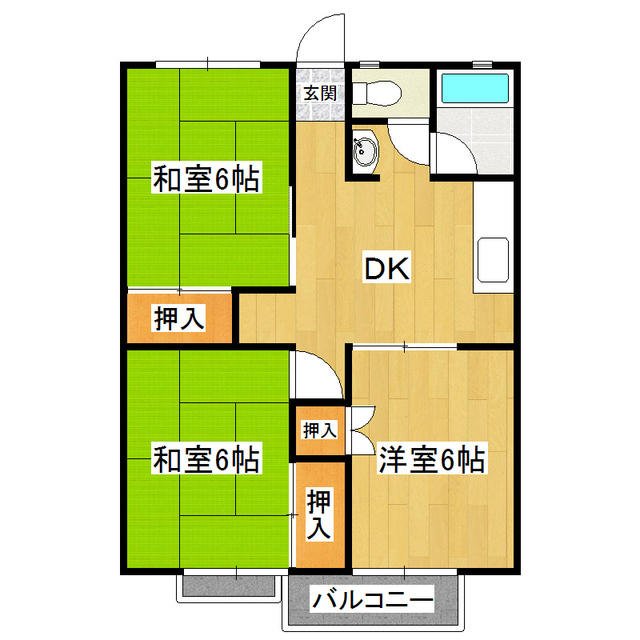 プリミエール２号館の間取り