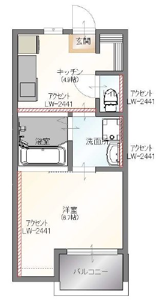 ＳＵＮ　ＶＩＶＡＣＥ塩冶の間取り