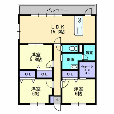 エリヴェール道後の間取り