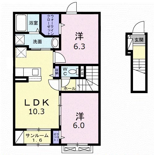 アイプレイス敦賀の間取り