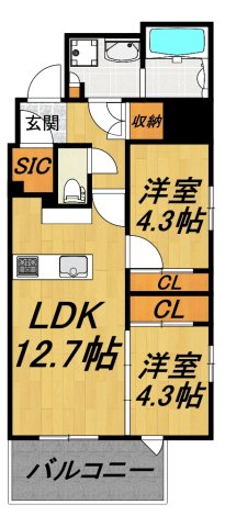 オープンレジデンシア大須門前町の間取り