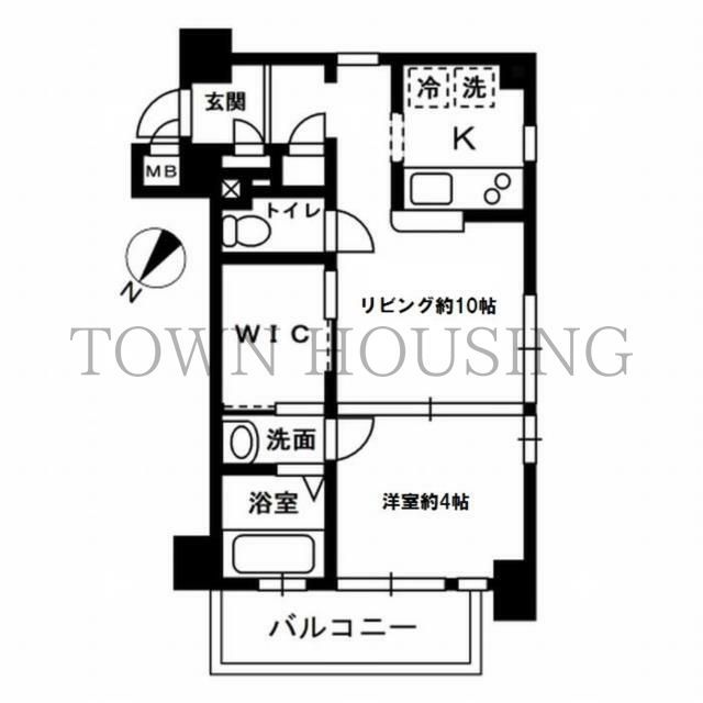 【渋谷区代々木のマンションの間取り】