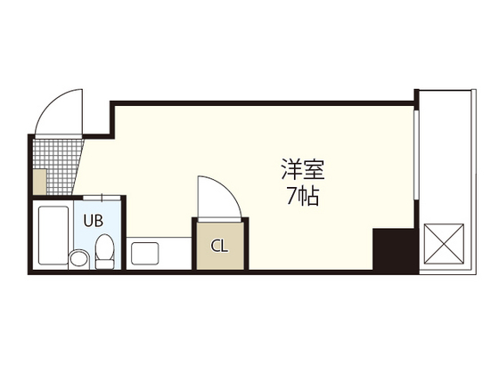 【広島市中区河原町のマンションの間取り】