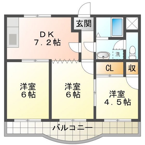 ガーデンヒルズ１号館の間取り