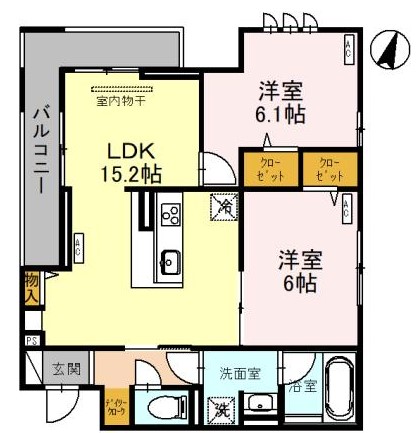 さいたま市北区本郷町のアパートの間取り