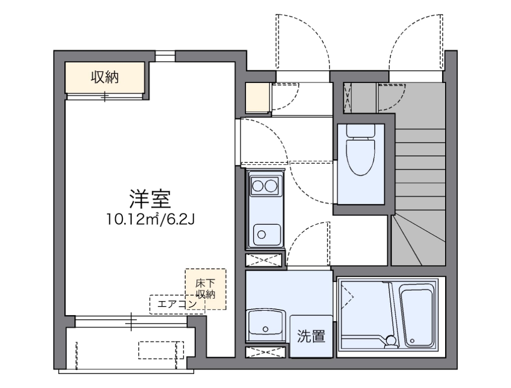 堺市堺区中向陽町のアパートの間取り