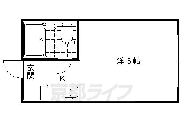 京都市東山区池殿町のアパートの間取り