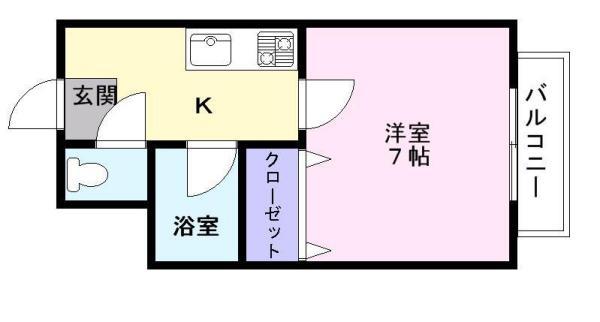 彦根市日夏町のアパートの間取り