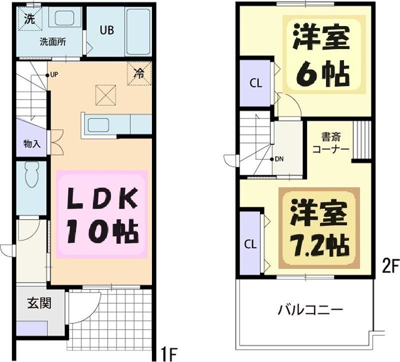 足利市芳町のアパートの間取り