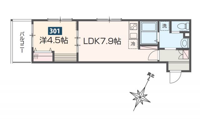 MELDIA拝島IIの間取り