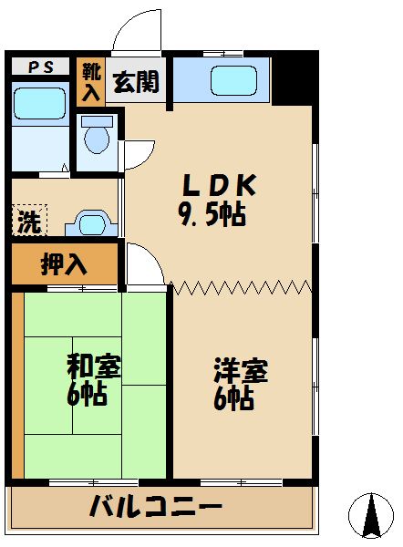 【日野市三沢のマンションの間取り】