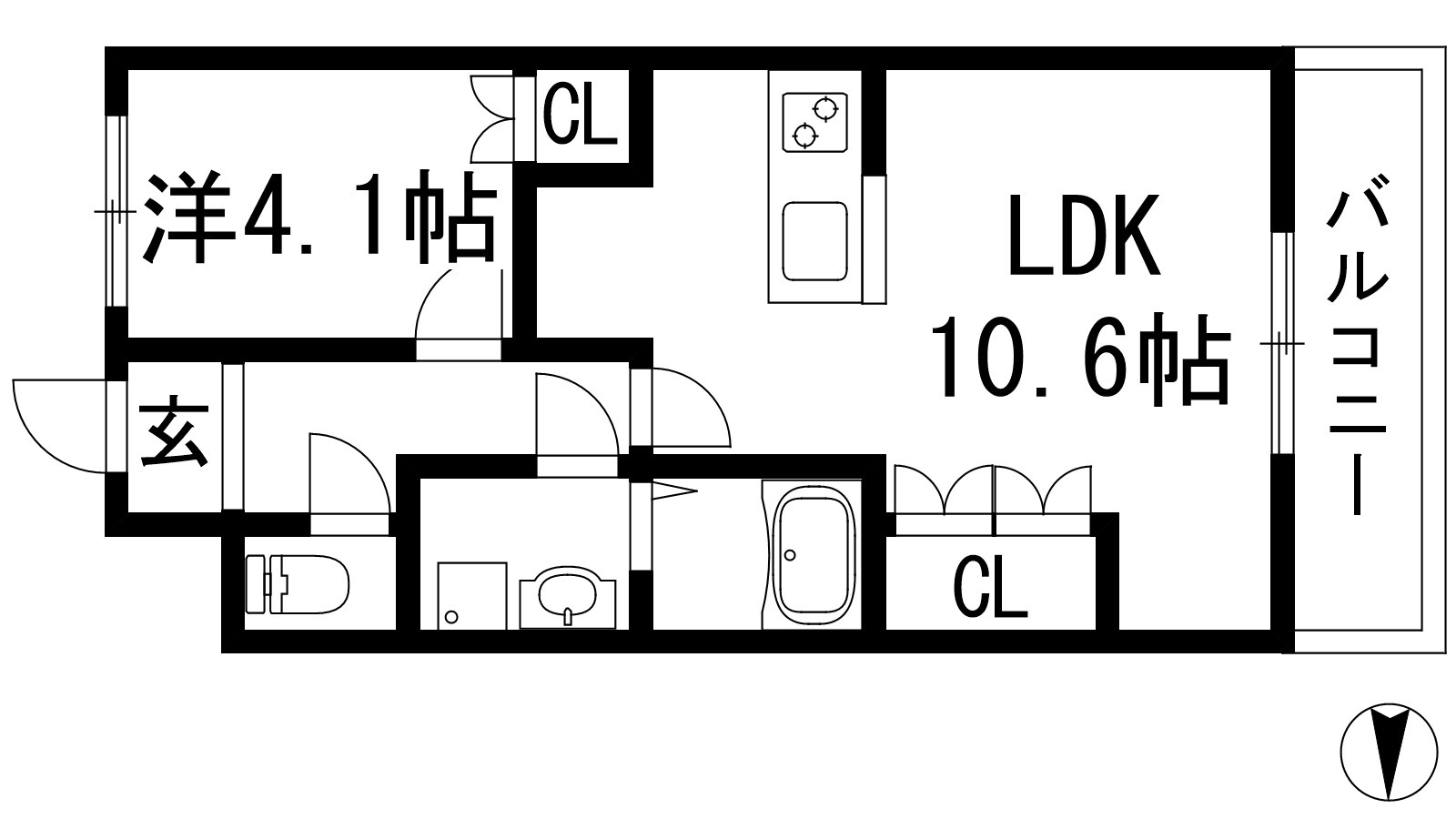 川西市東多田のマンションの間取り