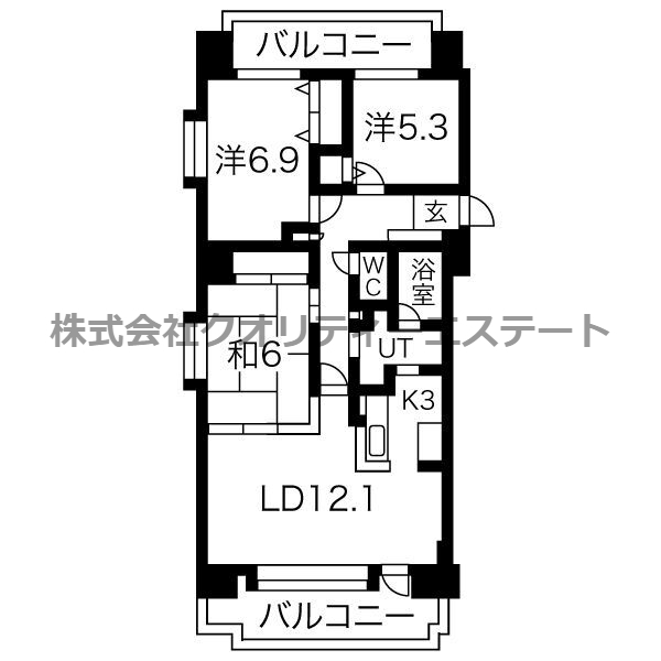 サンタの館裏参道の間取り