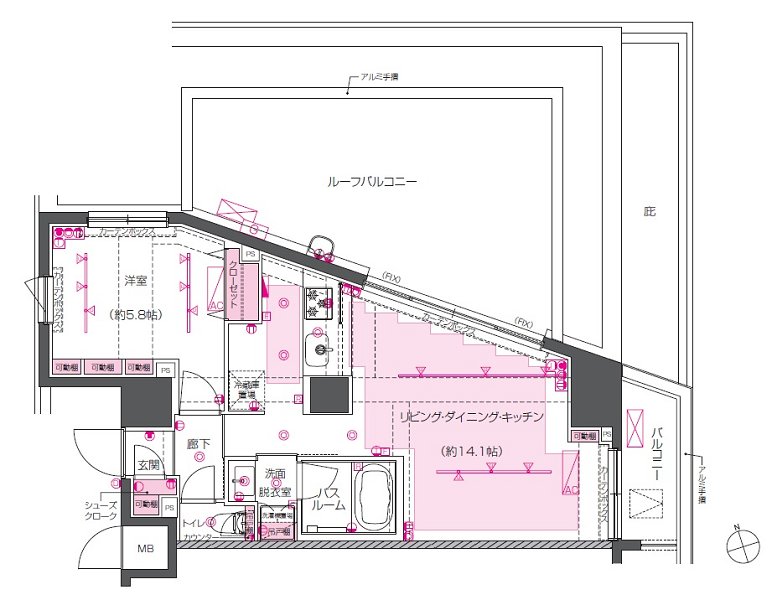 ZOOM戸越銀座の間取り