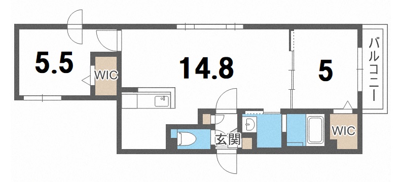 Ｓｏｌａｉｅ　ｄｅｕｘの間取り