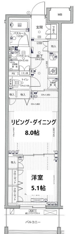 日神デュオステージ横須賀中央の間取り