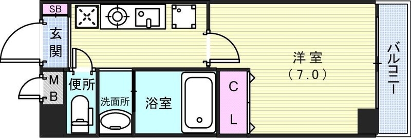 フルール須磨の間取り