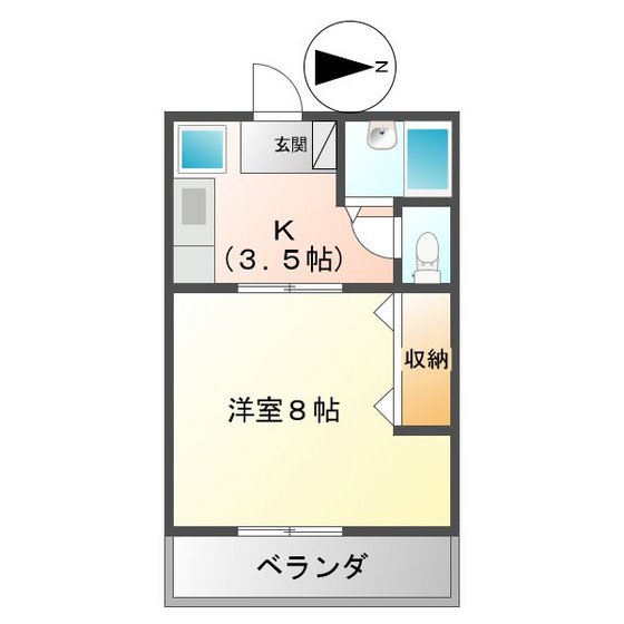 四日市市西浦のマンションの間取り