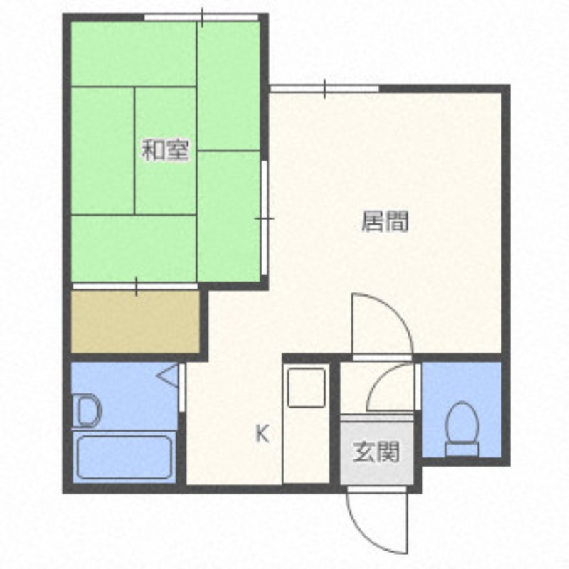 札幌市南区南沢五条のアパートの間取り