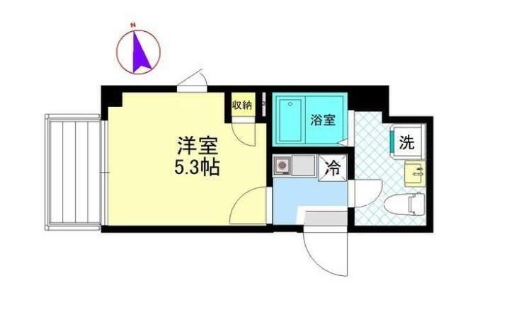 荒川区東尾久のマンションの間取り