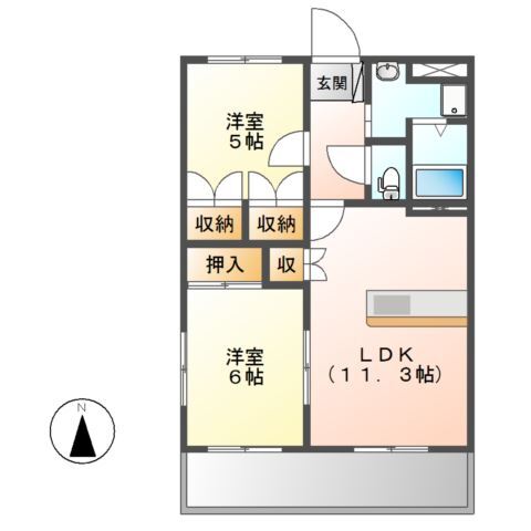 アルカディアＮの間取り