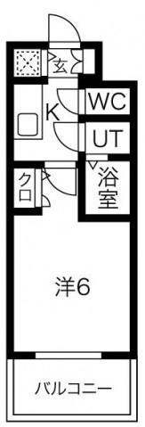 大阪市東住吉区北田辺のマンションの間取り