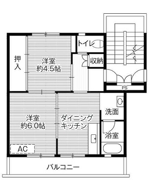 ビレッジハウス社2号棟の間取り