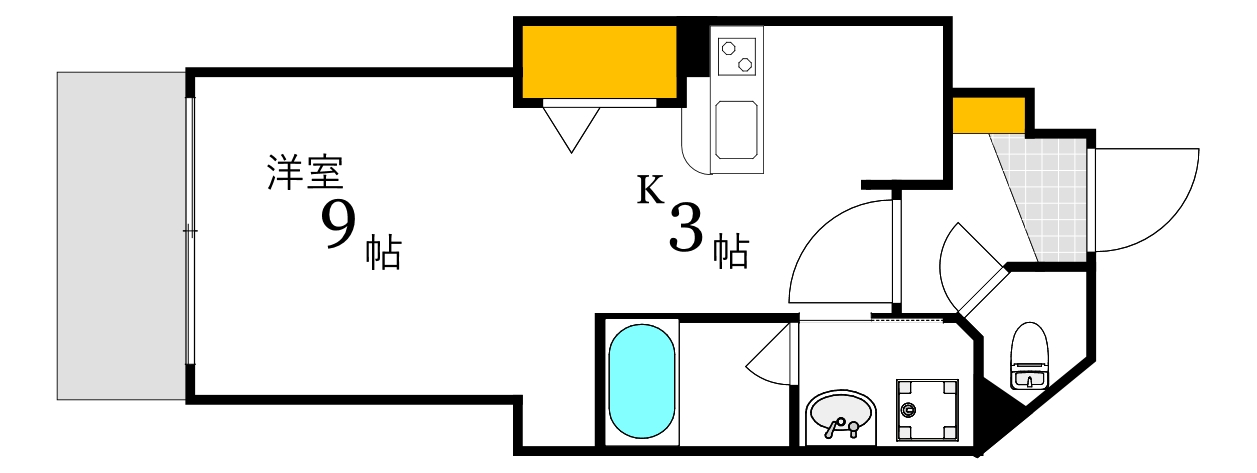 BAUHAUS河原町No.27の間取り