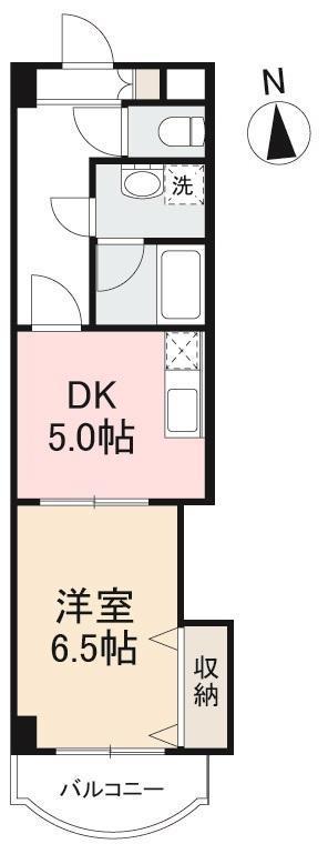 高松市福岡町のマンションの間取り