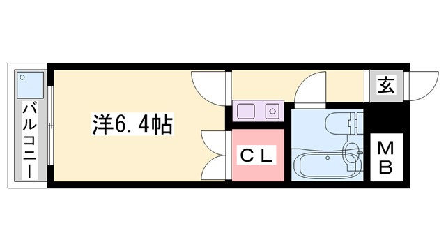 加古川市野口町二屋のアパートの間取り