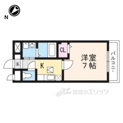 南丹市園部町内林町のアパートの間取り