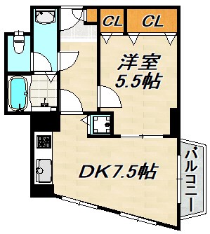 ラムール鈴蘭台の間取り