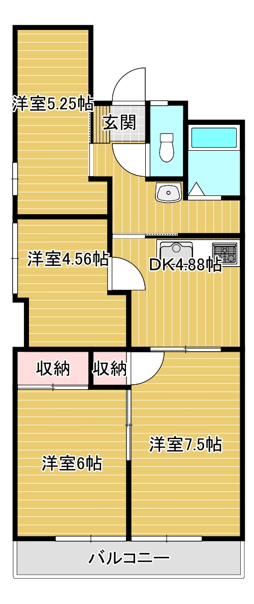 上田市上野のマンションの間取り