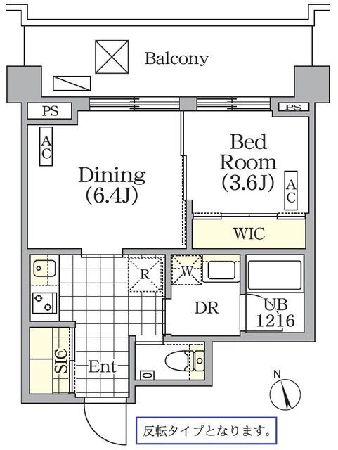 新宿区東五軒町のマンションの間取り