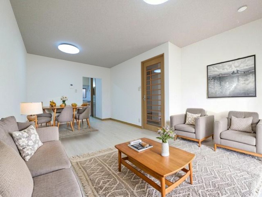 居室・リビング　CGで家具等を配置したもので家具等は含まれません