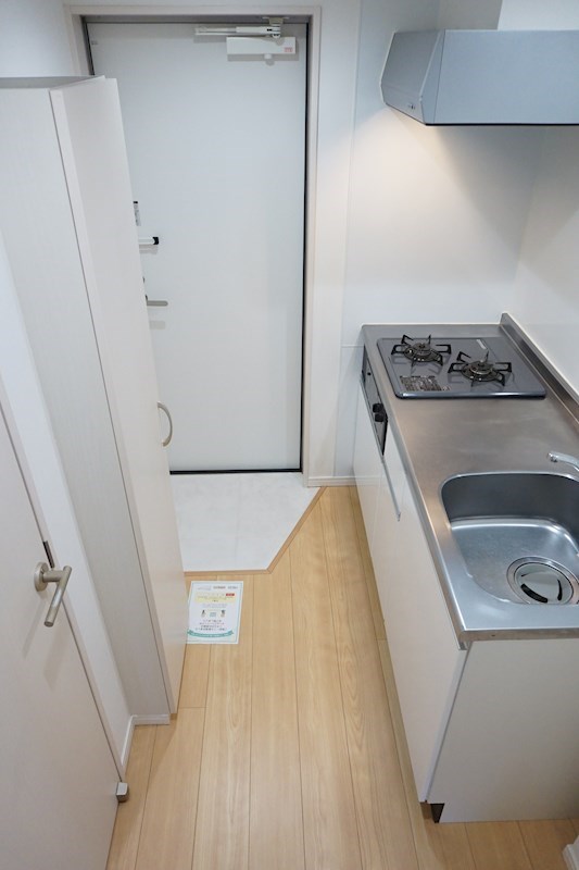 キッチン　２口コンロのキッチンでお料理