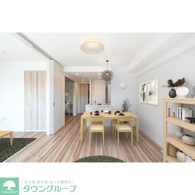 居室・リビング　家具・調度品等は CG 加工です。実際の賃貸住居 には含ま…