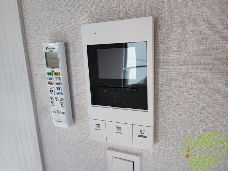 セキュリティ　来客時にはこちらのチャイムが鳴りますよ。