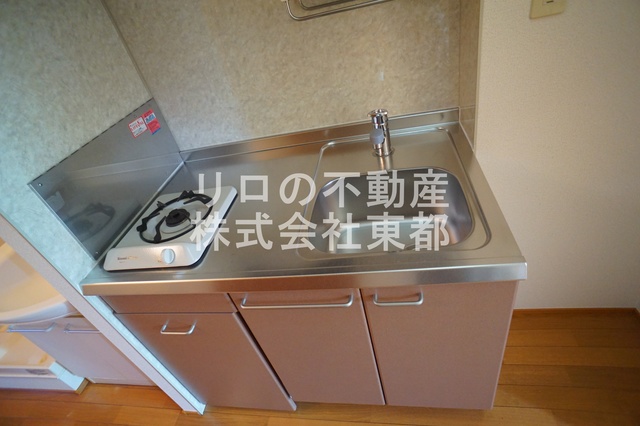 キッチン　１口ガスコンロ設置済！お引越し後すぐにお料理できます☆