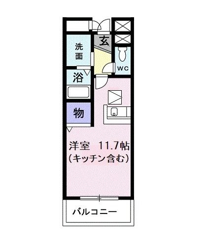 プレステージ大門の間取り写真