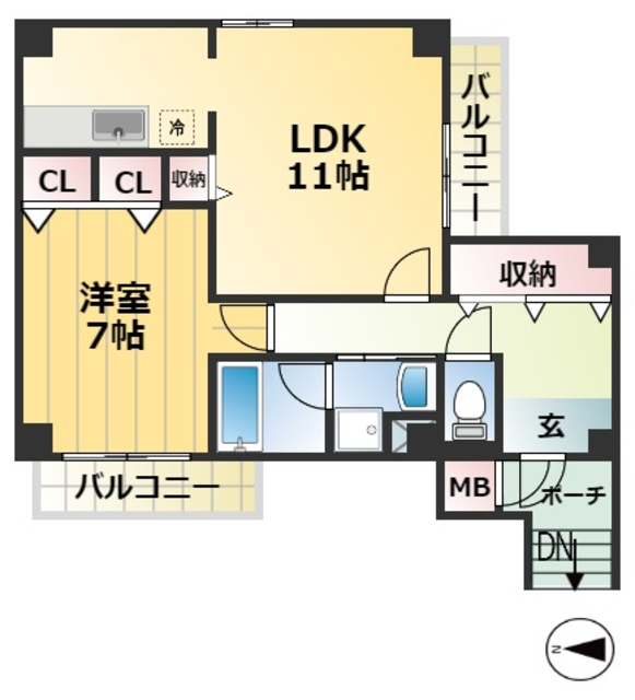 ロイヤル六甲駅前の間取り写真