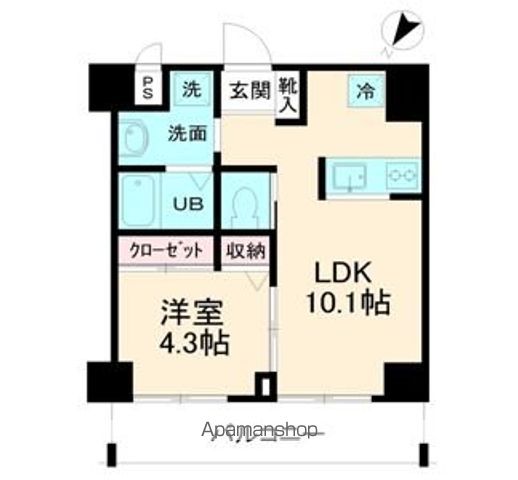 東武東上線 大山駅 徒歩10分 6階建 築19年の間取り写真