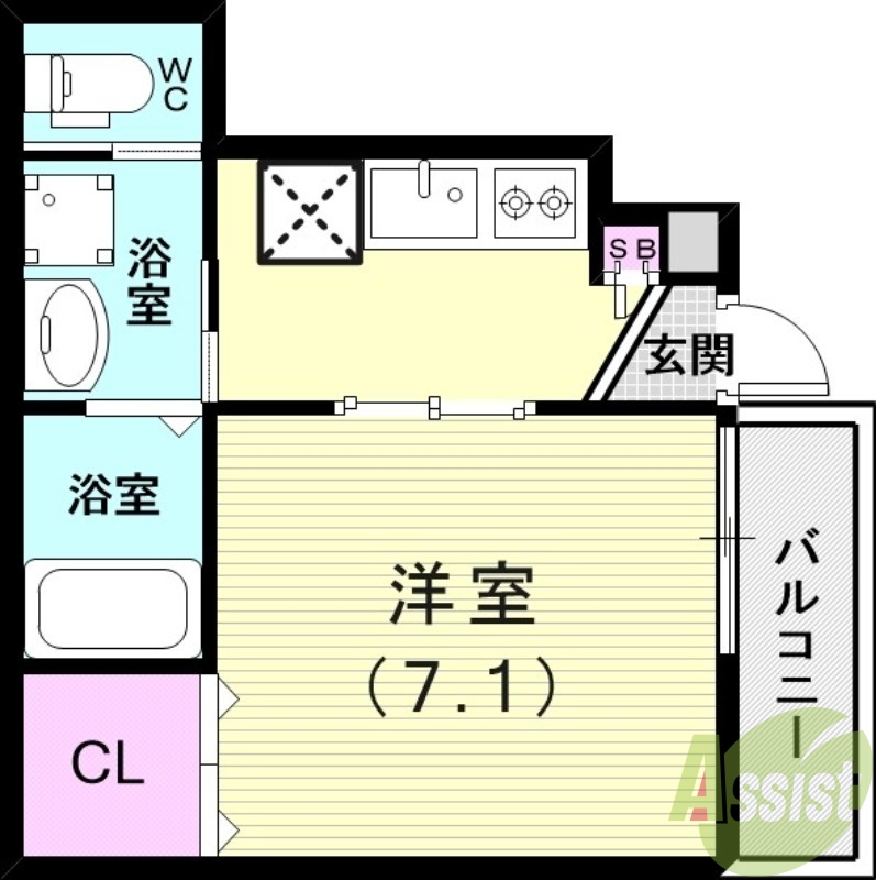 ジーメゾン塩屋の間取り写真