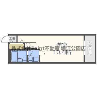 地下鉄御堂筋線 大国町駅 徒歩9分 15階建 築33年の間取り写真