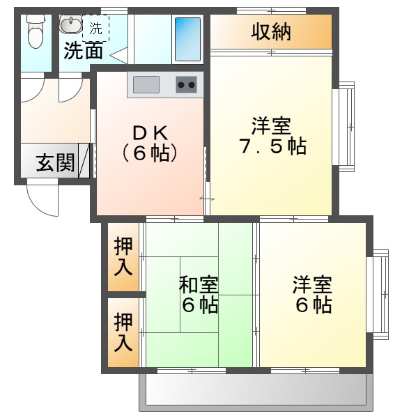 アントルメマンション本田の間取り写真