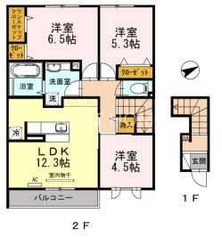 近鉄奈良線 若江岩田駅 徒歩7分 2階建 築14年の間取り写真