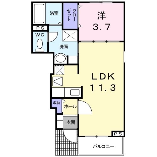 メゾンド フルールの間取り写真